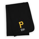 Infant Black Pittsburgh Pirates Personalized Blanket