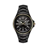 Seiko Men's Coutura Diamond Accent Black Ion-Plated Stainless Steel Solar Watch - SNE506, Size: Large