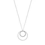 LC Lauren Conrad Open Circle Layered Pendant Necklace, Women's, Silver