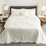 Sonoma Goods For Life Heritage Solid Bedspread or Sham, White, King