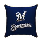 Blue Milwaukee Brewers 18" x Plush Team Logo Decorative Throw Pillow