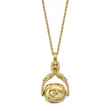 "1928 Ornate Locket Pendant Necklace, Women's, Size: 30"", Yellow"