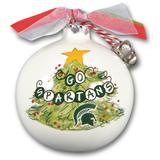 Michigan State Spartans Tree Painted Ball Ornament