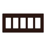 Lutron 51622 - CW-5-BR CLARO WALLPLATE 5 GNG BROWN Wall Plates