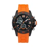 U.S. Polo Assn. Men's Dual Time Analog-Digital Watch - US9505, Size: XL, Orange