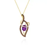 Le Vian® Candy Colors Amethyst®, Chocolate Diamond®, And Vanilla Diamond® Pendant In 14K Honey Gold