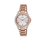 Citizen Women's Pink Gold-Tone Stainless Steel Swarovski Watch, Gold