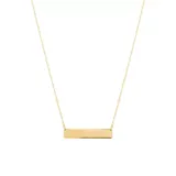 Belk & Co Bar Necklace On Cable Chain In 10K Yellow Gold, 17 In