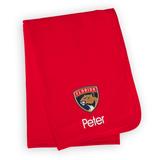 Infant Red Florida Panthers Personalized Blanket