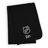 Infant Black NHL Personalized Blanket