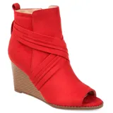 Journee Collection Sabeena Women's Wedge Ankle Boots, Size: 7.5, Red