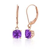 Belk & Co 10K Rose Gold Amethyst Earrings, Purple