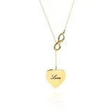 Belk & Co 14K Yellow Gold Infinity Heart Necklace