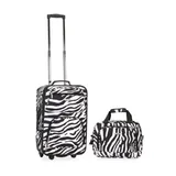Rockland 2 Piece Luggage Set - Zebra