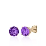 Belk & Co 10K Rose Gold Amethyst Stud Earrings, Purple