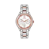 Citizen Rose Gold Women's Eco-Drive Two Tone Stainless Steel Swarovski Watch