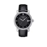 Tissot Men's Bridgeport Quartz Black Leather Watch