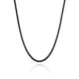 Belk & Co Men's Stainless Steel Chain Necklace, Black, 18 In