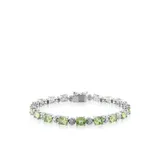 Belk & Co. Green Sterling Silver Peridot and Diamond Bracelet