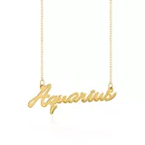Belk & Co 10K Yellow Gold Aquarius Necklace