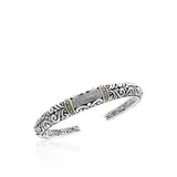 Effy Silver/Gold Diamond Bangle in Sterling Silver & 18K Yellow Gold
