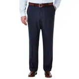 Haggar® Men's Big & Tall Travel Performance Classic Fit Tic Weave Suit Pants, Blue, 46 X 34