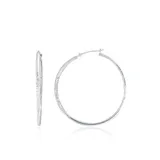 Belk & Co Hoop Earrings In 14K White Gold