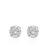 Effy® 1/3 Ct. T.w. Classic Diamond Studs In 14K White Gold, Gray