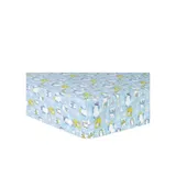 Trend Lab® Kids Snow Pals Blue Flannel Fitted Crib Sheet