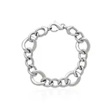 Belk & Co Women's Sterling Silver Round Link Bracelet, 8