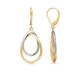 Belk & Co 10K Yellow Gold And 10K White Gold Drop Earrings
