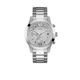GUESS Silver-Tone Classic Chronograph Watch