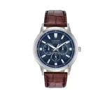 Citizen Men's Stainless Steel Sport Dial Eco-Drive Leather Strap Watch