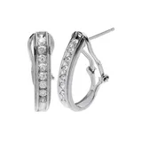 Belk & Co 1/2 Ct. T.w. Diamond Hoop Earrings In 10K White Gold