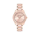 Anne Klein Rose Gold Women's Resin and Mixed Metal Bracelet Watch