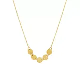 Belk & Co Cable Chain Necklace With Adjustable Bead And Heart In 10K Yellow Gold, 17 In