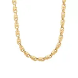 Belk & Co Men's Diamond Cut Link Chain Necklace in 10k Yellow Gold, 24 in