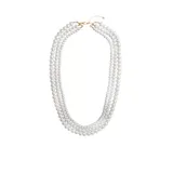 Belk 3 Row Pearl Necklace, Gold