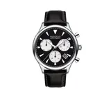 Movado Men's Heritage Black and Silver Chronograph Watch