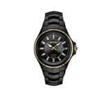 Seiko Men's Black Stainless Steel Coutura Diamond-Accent Bracelet Watch