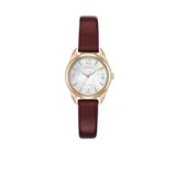 Citizen Women's Gold Tone Stainless Steel Drive Faux Leather Strap Watch, Burgundy