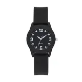 Women's Monochrome Rubber Watch, Size: Medium, Black