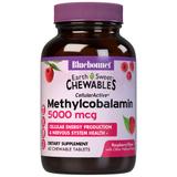 "EarthSweet Chewables CellularActive Methylcobalamin Vitamin B12 5000 mcg, Natural Raspberry Flavor, 60 Chewable Tablets, Bluebonnet Nutrition"