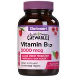"EarthSweet Chewable Vitamin B-12 5000 mcg, Natural Raspberry Flavor, 60 Tablets, Bluebonnet Nutrition"