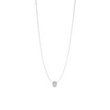 Belk Silver-Tone Crystal Single Ball Drop Necklace, White