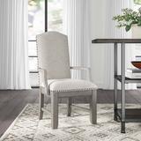 Greyleigh™ Devers Arm Chair Wood/Upholstered/Fabric in Brown/Gray, Size 41.75 H x 24.75 W x 23.25 D in | Wayfair 49C8C69B35C04834B2BBD05DFD910B60