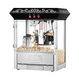 Great Northern Popcorn 10 oz Kettle Tabletop Popcorn Machine w/ Cart, Stainless Steel in Black, Size 25.0 H x 20.75 W x 17.75 D in | Wayfair