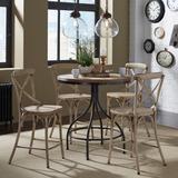 Trent Austin Design® Jamil 5 Piece Pub Table Set Wood/Metal in White, Size 36.0 H in | Wayfair BCF7F1E5F0A84594BD44D9F056086CA7