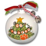 Clemson Tigers Tree Painted Ball Ornament