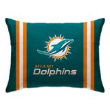 Teal Miami Dolphins 20" x 26" Plush Bed Pillow